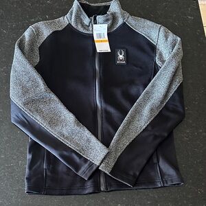 Spyder Men's Black and Gray Performance Jacket